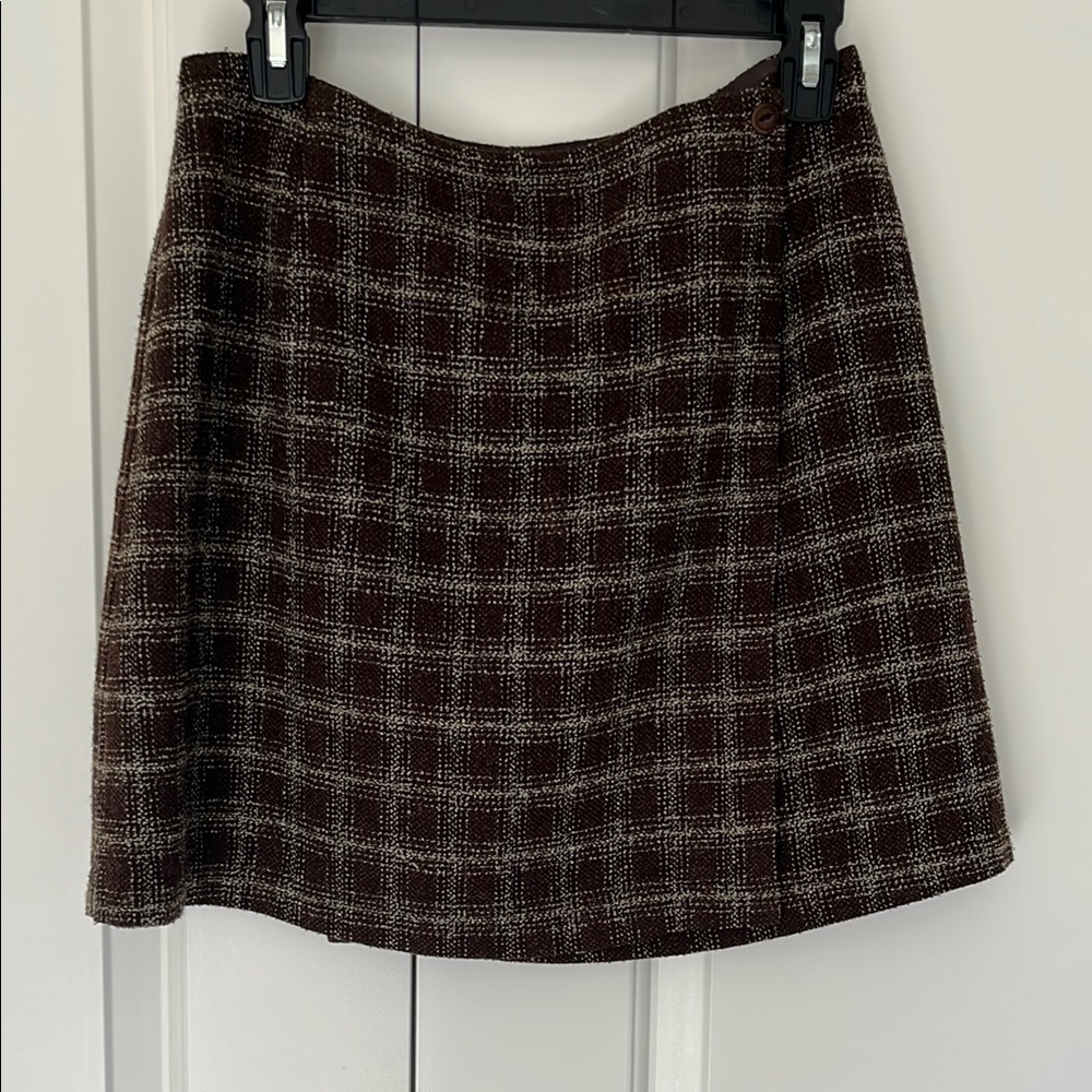 Plaid Brown Skirt